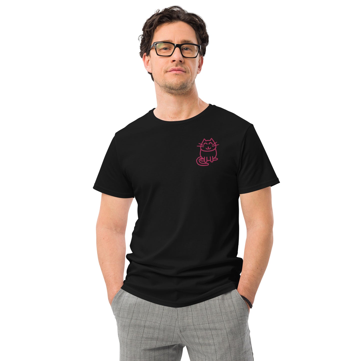 Men's premium cotton t-shirt(Embroidered)