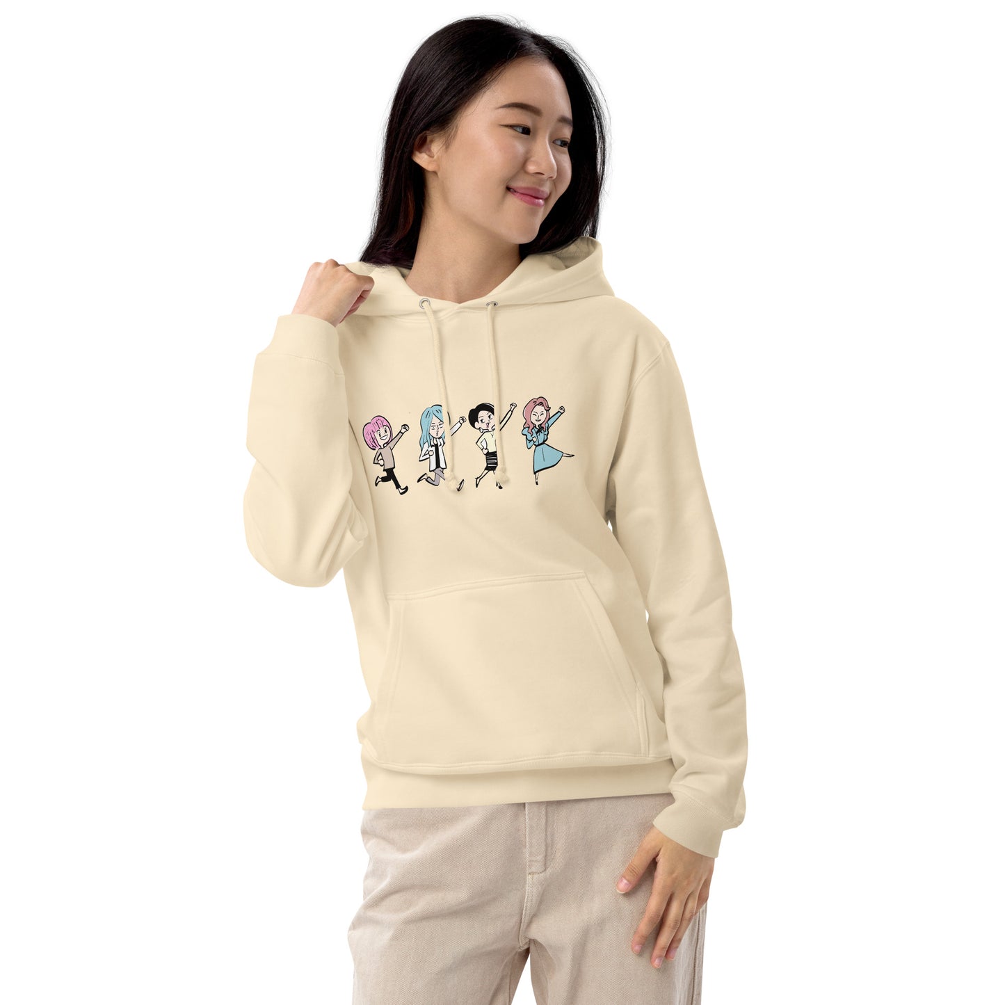 Unisex french terry pullover hoodie(Printed)