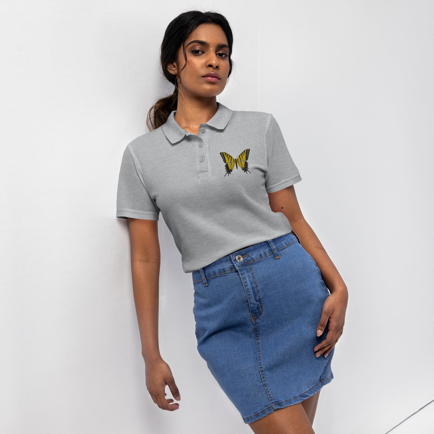 Women’s pique polo shirt Embroiderd